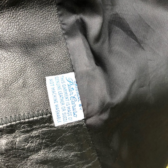 Vintage Black Leather Trench Coat - Picture 4 of 8